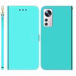 For Xiaomi 12 / 12X Imitated Mirror Surface Horizontal Flip Leather Phone Case(Mint Green)