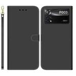 For Xiaomi Poco X4 Pro 5G Imitated Mirror Surface Horizontal Flip Leather Phone Case(Black)