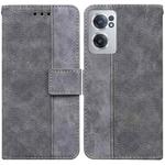 For OnePlus Nord CE 2 5G Geometric Embossed Leather Phone Case(Grey)