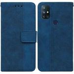 For OnePlus Nord N10 5G Geometric Embossed Leather Phone Case(Blue)