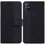 For OnePlus Nord N10 5G Geometric Embossed Leather Phone Case(Black)