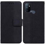 For OnePlus Nord N100 Geometric Embossed Leather Phone Case(Black)