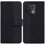 For OnePlus 10 Pro 5G Geometric Embossed Leather Phone Case(Black)