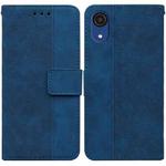 For Samsung Galaxy A03 Core Geometric Embossed Leather Phone Case(Blue)