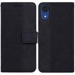 For Samsung Galaxy A03 Core Geometric Embossed Leather Phone Case(Black)