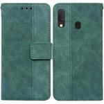 For Samsung Galaxy A10e / A20e Geometric Embossed Leather Phone Case(Green)
