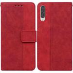 For Samsung Galaxy A50 / A30s / A50s Geometric Embossed Leather Phone Case(Red)