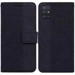 For Samsung Galaxy A71 Geometric Embossed Leather Phone Case(Black)