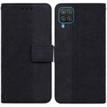 For Samsung Galaxy M32 4G Indian / International Version Geometric Embossed Leather Phone Case(Black)