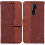 For OPPO A9 2020 / A5 2020 / A11X Geometric Embossed Leather Phone Case(Brown)