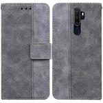 For OPPO A9 2020 / A5 2020 / A11X Geometric Embossed Leather Phone Case(Grey)