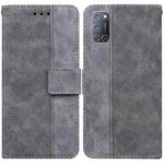 For OPPO A52 / A92 / A72 Geometric Embossed Leather Phone Case(Grey)