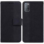 For OPPO A52 / A92 / A72 Geometric Embossed Leather Phone Case(Black)