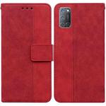 For OPPO A52 / A92 / A72 Geometric Embossed Leather Phone Case(Red)