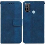 For OPPO A53 / A33 Geometric Embossed Leather Phone Case(Blue)