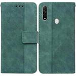 For OPPO A8 / A31 2020 Geometric Embossed Leather Phone Case(Green)