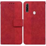 For OPPO A8 / A31 2020 Geometric Embossed Leather Phone Case(Red)