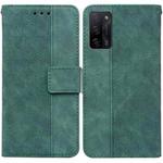 For OPPO A55 5G / A53s 5G Geometric Embossed Leather Phone Case(Green)