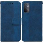 For OPPO A74 5G / A93 5G / A54 5G Geometric Embossed Leather Phone Case(Blue)