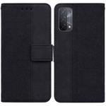 For OPPO A74 5G / A93 5G / A54 5G Geometric Embossed Leather Phone Case(Black)