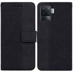 For OPPO A94 4G / F19 Pro / Reno5 F Geometric Embossed Leather Phone Case(Black)