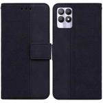 For OPPO Realme 8i Geometric Embossed Leather Phone Case(Black)