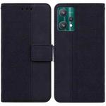 For OPPO Realme 9 Pro Geometric Embossed Leather Phone Case(Black)