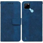 For OPPO Realme C21Y Geometric Embossed Leather Phone Case(Blue)