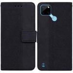 For OPPO Realme C21Y Geometric Embossed Leather Phone Case(Black)