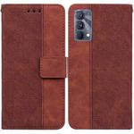 For OPPO Realme GT Master / Q3 Pro 5G Geometric Embossed Leather Phone Case(Brown)