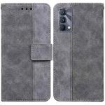 For OPPO Realme GT Master / Q3 Pro 5G Geometric Embossed Leather Phone Case(Grey)