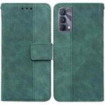 For OPPO Realme GT Master / Q3 Pro 5G Geometric Embossed Leather Phone Case(Green)