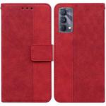 For OPPO Realme GT Master / Q3 Pro 5G Geometric Embossed Leather Phone Case(Red)
