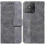 For OPPO Realme Narzo 50A Geometric Embossed Leather Phone Case(Grey)