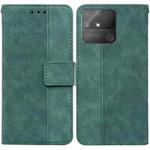For OPPO Realme Narzo 50A Geometric Embossed Leather Phone Case(Green)