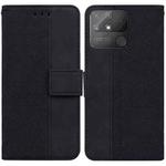 For OPPO Realme Narzo 50A Geometric Embossed Leather Phone Case(Black)