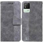 For OPPO Realme Narzo 50i Geometric Embossed Leather Phone Case(Grey)