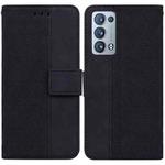 For OPPO Reno6 Pro+ 5G Geometric Embossed Leather Phone Case(Black)