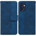 For OPPO Reno7 5G / Find X5 Lite Geometric Embossed Leather Phone Case(Blue)