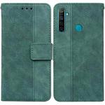 For OPPO Realme 5 / 5s / 6i Geometric Embossed Leather Phone Case(Green)