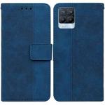 For OPPO Realme 8 / 8 Pro Geometric Embossed Leather Phone Case(Blue)
