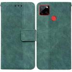 For OPPO Realme C12 / Narzo 20 Geometric Embossed Leather Phone Case(Green)