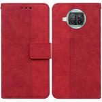 For Xiaomi Mi 10T Lite 5G Geometric Embossed Leather Phone Case(Red)