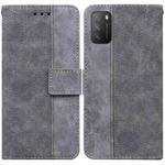 For Xiaomi Poco M3 / Redmi 9 Power Geometric Embossed Leather Phone Case(Grey)