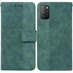 For Xiaomi Poco M3 / Redmi 9 Power Geometric Embossed Leather Phone Case(Green)