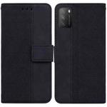 For Xiaomi Poco M3 / Redmi 9 Power Geometric Embossed Leather Phone Case(Black)