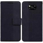 For Xiaomi Poco X3 NFC / Poco X3 Geometric Embossed Leather Phone Case(Black)