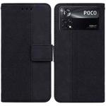 For Xiaomi Poco X4 Pro 5G Geometric Embossed Leather Phone Case(Black)