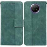 For Xiaomi Redmi Note 9T / Note 9 5G Geometric Embossed Leather Phone Case(Green)