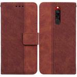 For Xiaomi Redmi 8 / 8A Geometric Embossed Leather Phone Case(Brown)